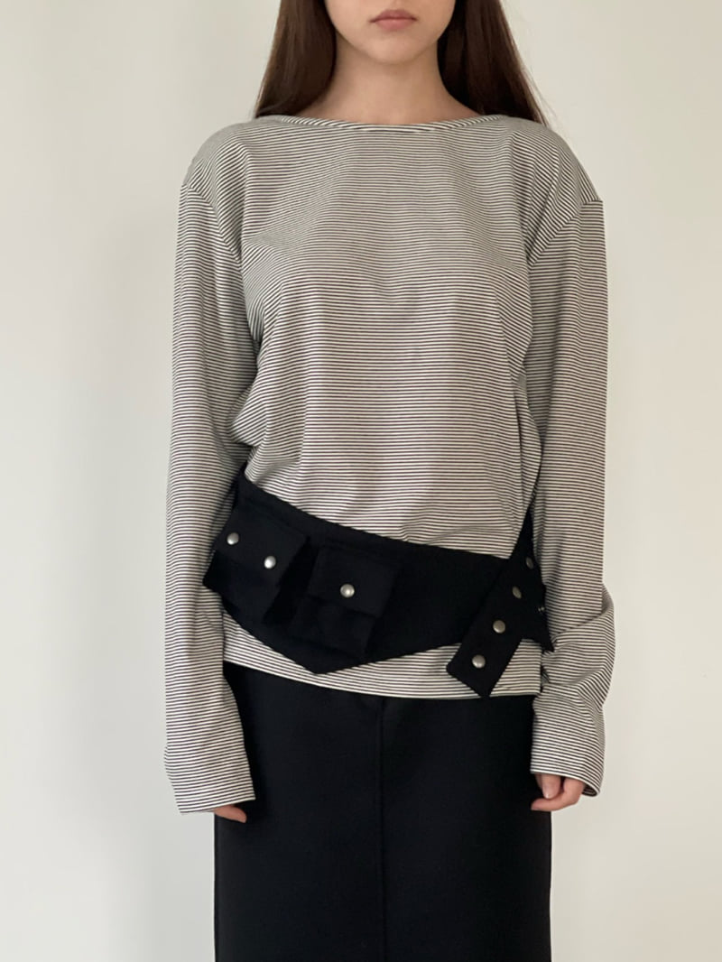 Another Avenue - Korean Women Fashion - #momslook - Stripe Back Ribbon Tee - 9