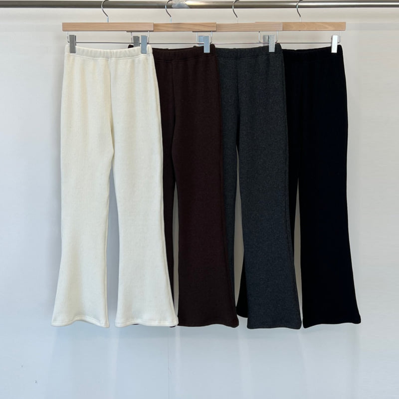 Another Avenue - Korean Women Fashion - #momslook - Wool Rib Bootcut Pants
