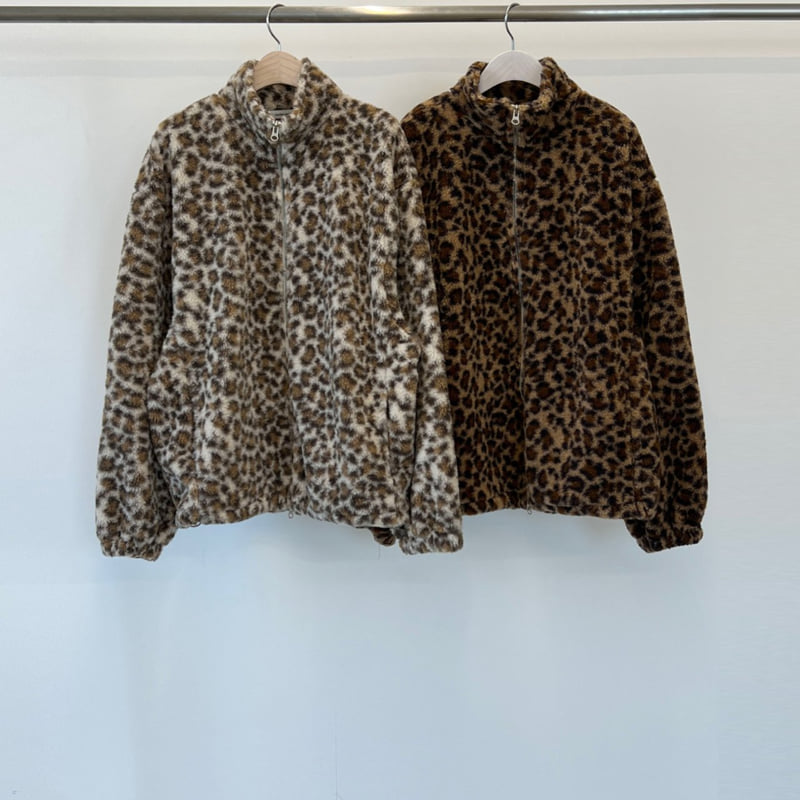 Another Avenue - Korean Women Fashion - #momslook - Leopard Fleece Jacket