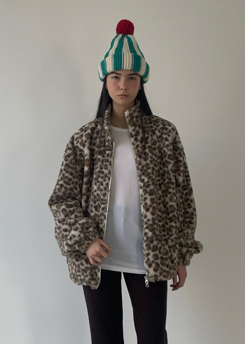 Another Avenue - Korean Women Fashion - #momslook - Leopard Fleece Jacket - 12