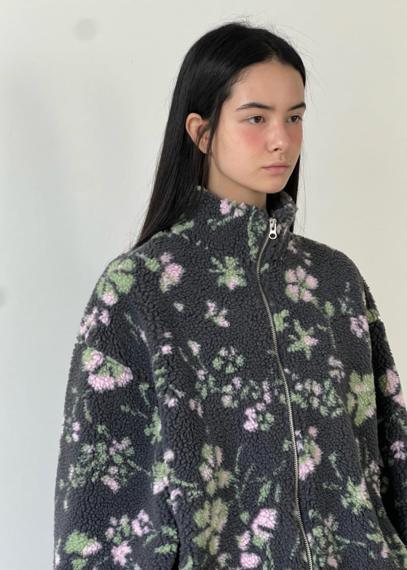 Another Avenue - Korean Women Fashion - #pursuepretty - Flower Double Fleece Jacket - 5