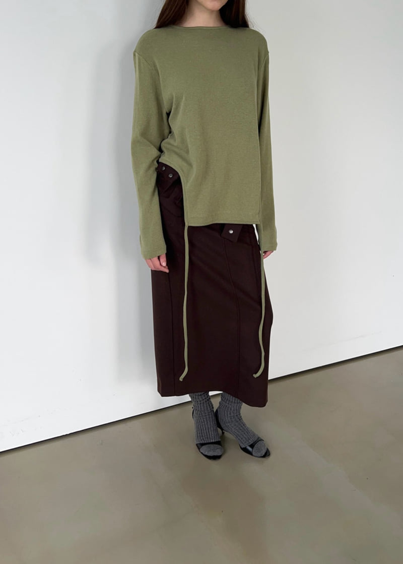 Another Avenue - Korean Women Fashion - #pursuepretty - Wool Belt Long Skirt - 4
