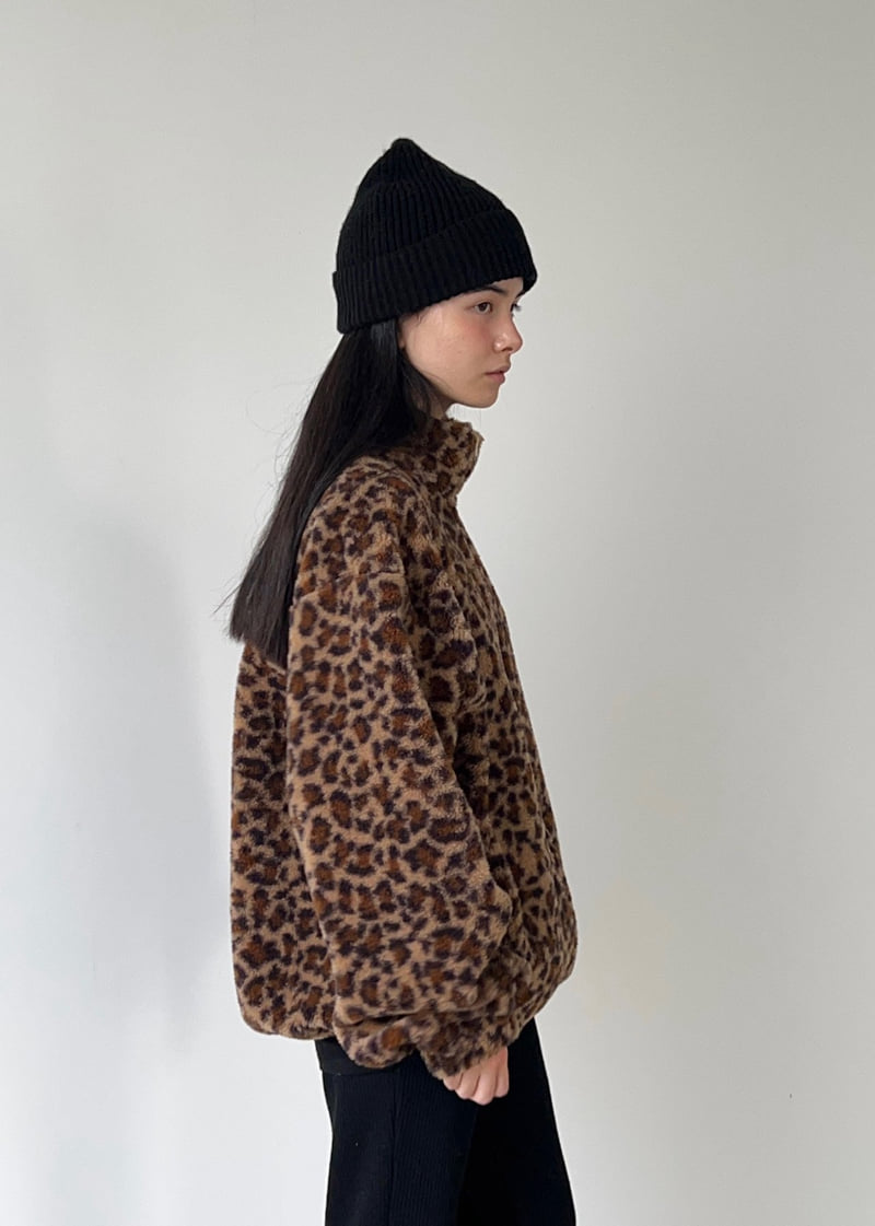 Another Avenue - Korean Women Fashion - #restrostyle - Leopard Fleece Jacket - 7