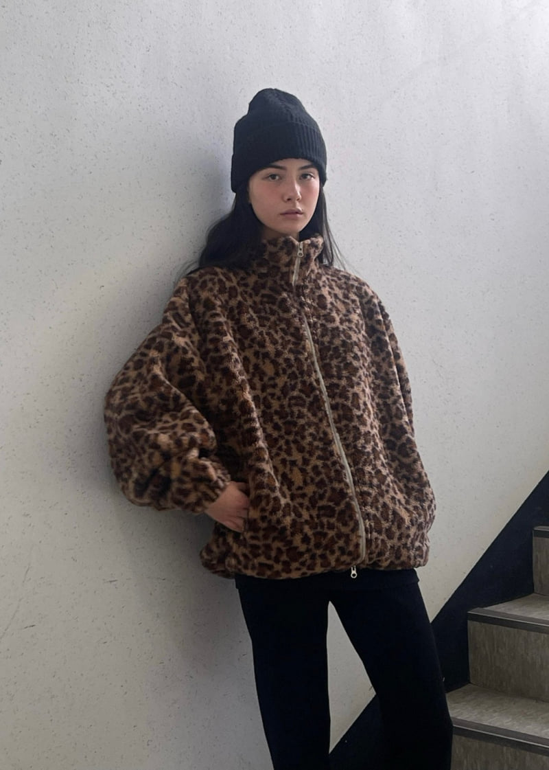 Another Avenue - Korean Women Fashion - #romanticstyle - Leopard Fleece Jacket - 8