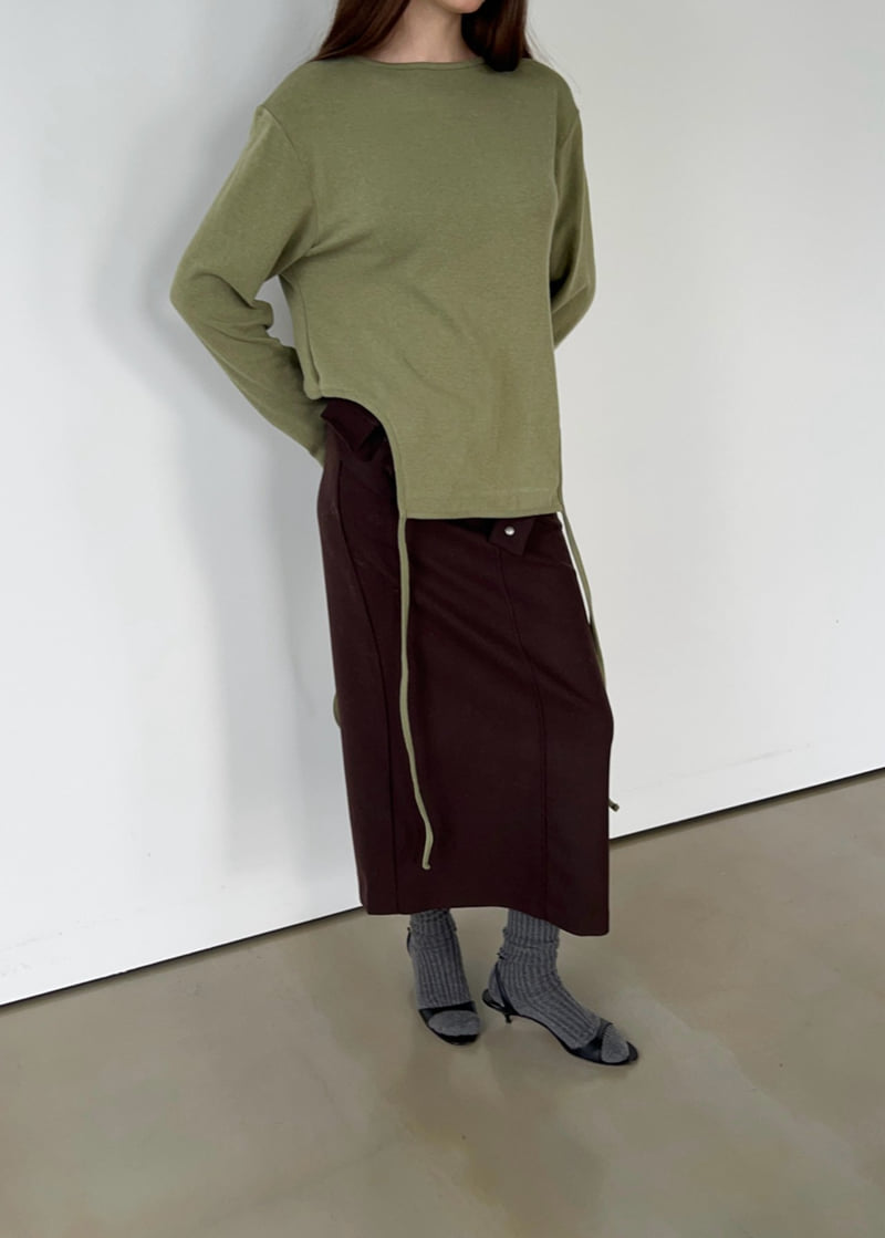 Another Avenue - Korean Women Fashion - #thatsdarling - Wool Belt Long Skirt - 7