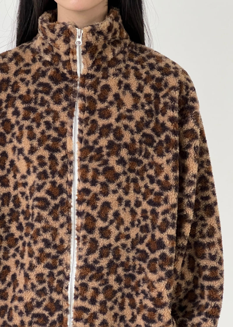 Another Avenue - Korean Women Fashion - #womensfashion - Leopard Fleece Jacket - 4