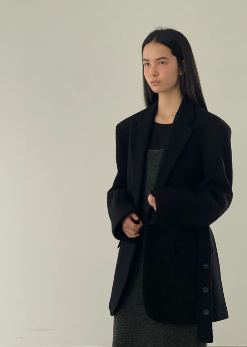Another Avenue - Korean Women Fashion - #vintagekidsstyle - Wool Modern Classic Jacket - 6