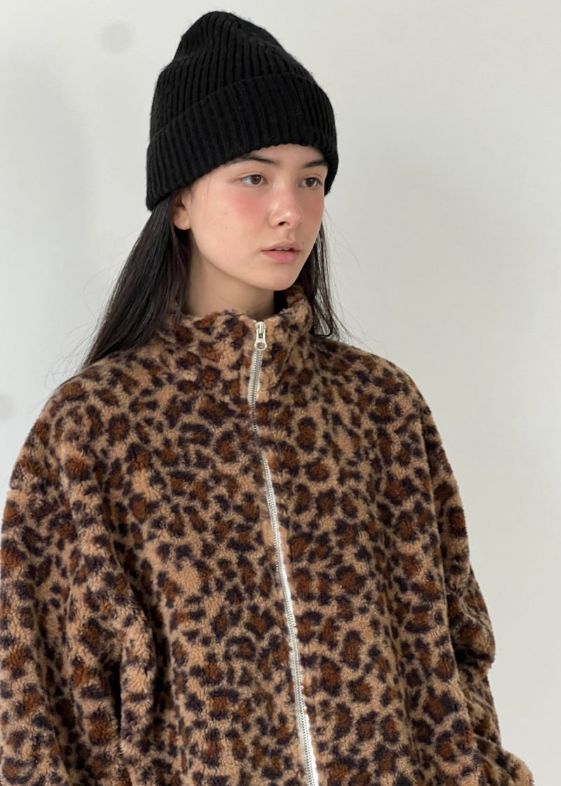 Another Avenue - Korean Women Fashion - #vintagekidsstyle - Leopard Fleece Jacket - 5