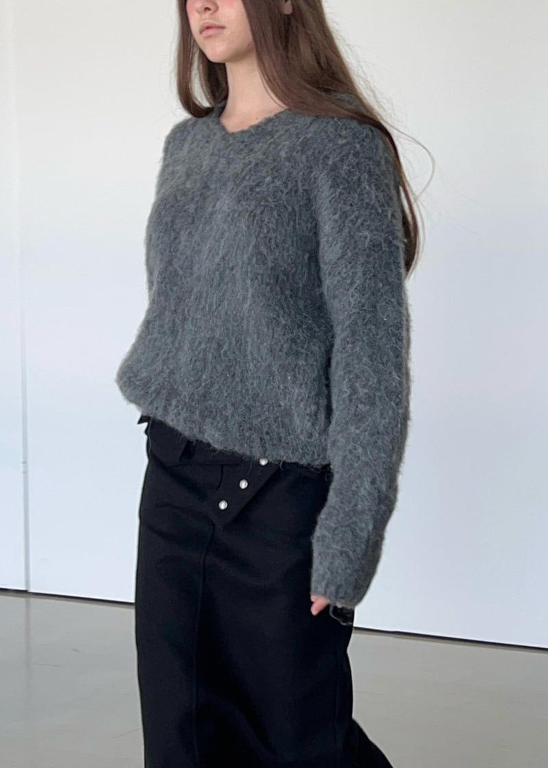 Another Avenue - Korean Women Fashion - #womensfashion - V Neck Angora Knit - 10