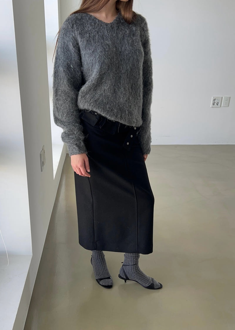 Another Avenue - Korean Women Fashion - #womensfashion - V Neck Angora Knit - 8