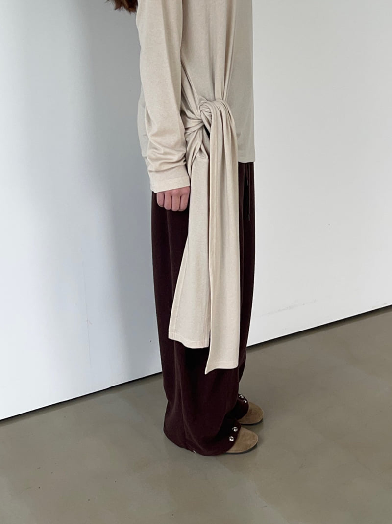 Another Avenue - Korean Women Fashion - #womensfashion - Terry Tuck Pants - 3