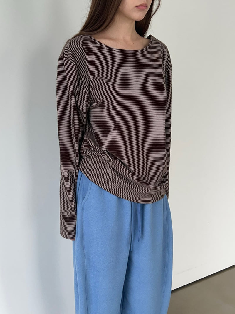 Another Avenue - Korean Women Fashion - #momslook - Stripe Back Ribbon Tee - 4
