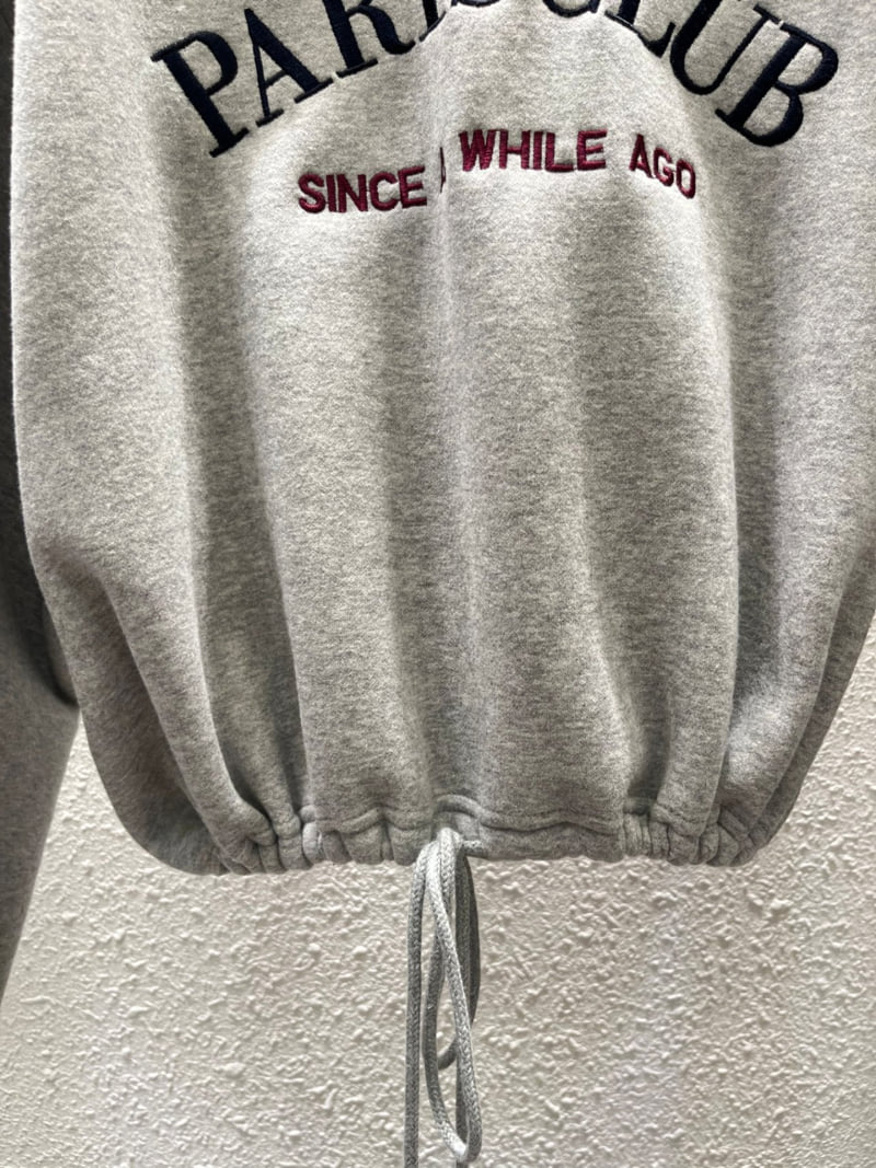 Another Plan - Korean Women Fashion - #momslook - Paris Embroidery Soft Fleece Sweatshirt - 11