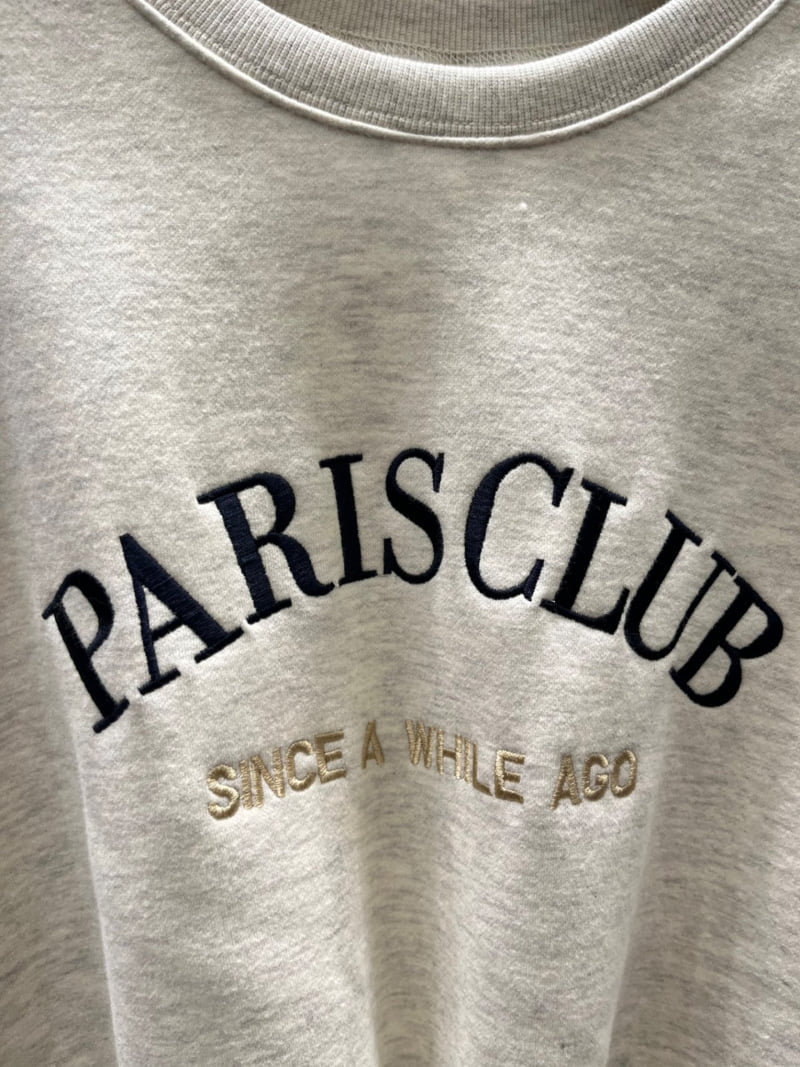 Another Plan - Korean Women Fashion - #momslook - Paris Embroidery Soft Fleece Sweatshirt - 3