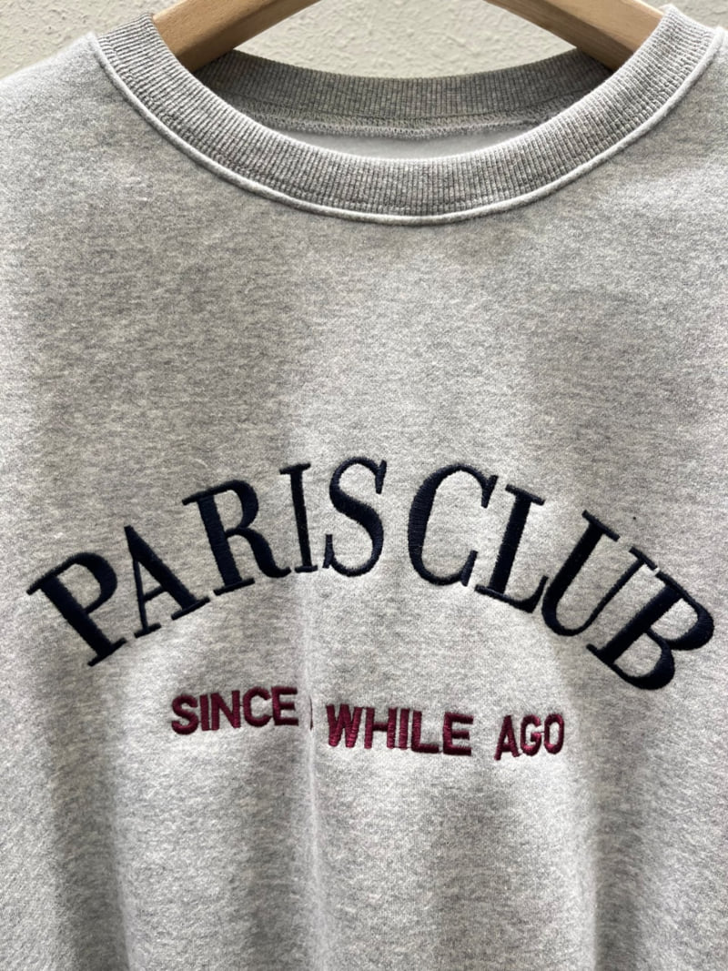 Another Plan - Korean Women Fashion - #momslook - Paris Embroidery Soft Fleece Sweatshirt - 7