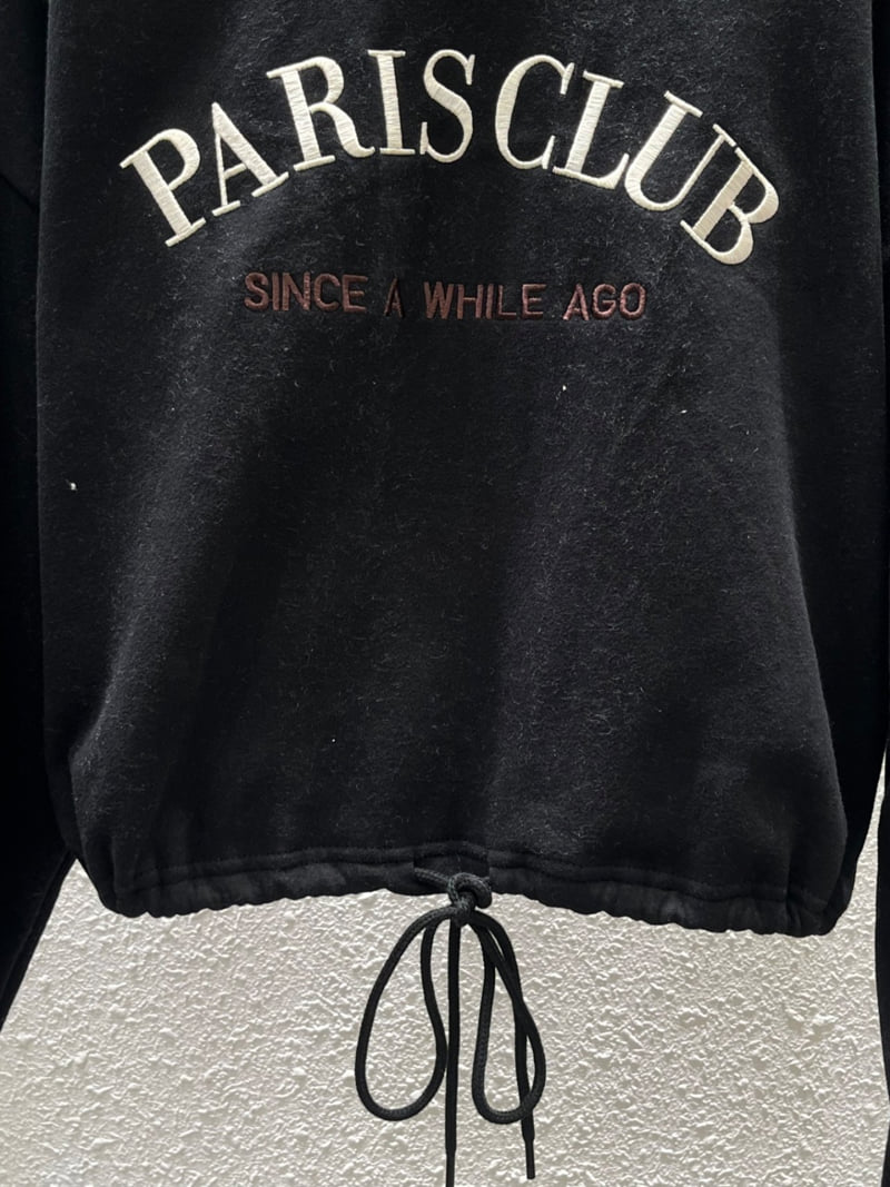 Another Plan - Korean Women Fashion - #momslook - Paris Embroidery Soft Fleece Sweatshirt - 9