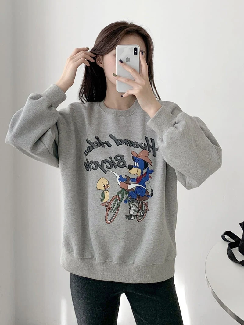 Another Plan - Korean Women Fashion - #shopsmall - Together Fleece Sweatshirt