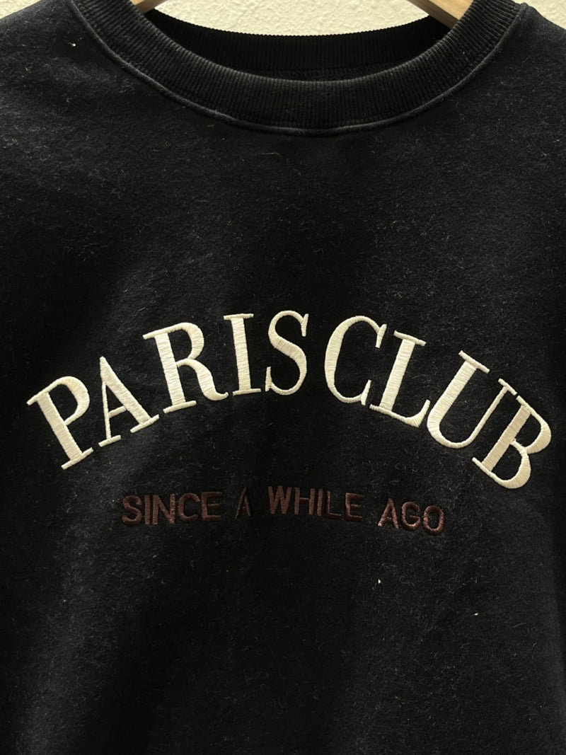 Another Plan - Korean Women Fashion - #womensfashion - Paris Embroidery Soft Fleece Sweatshirt - 10