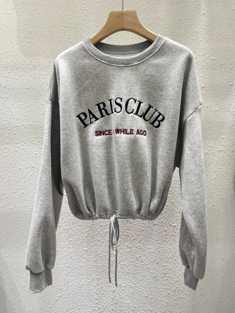 Another Plan - Korean Women Fashion - #womensfashion - Paris Embroidery Soft Fleece Sweatshirt - 6