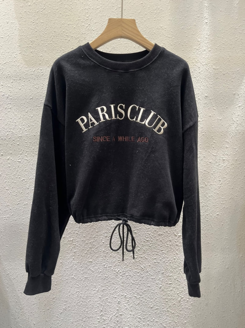 Another Plan - Korean Women Fashion - #womensfashion - Paris Embroidery Soft Fleece Sweatshirt - 8