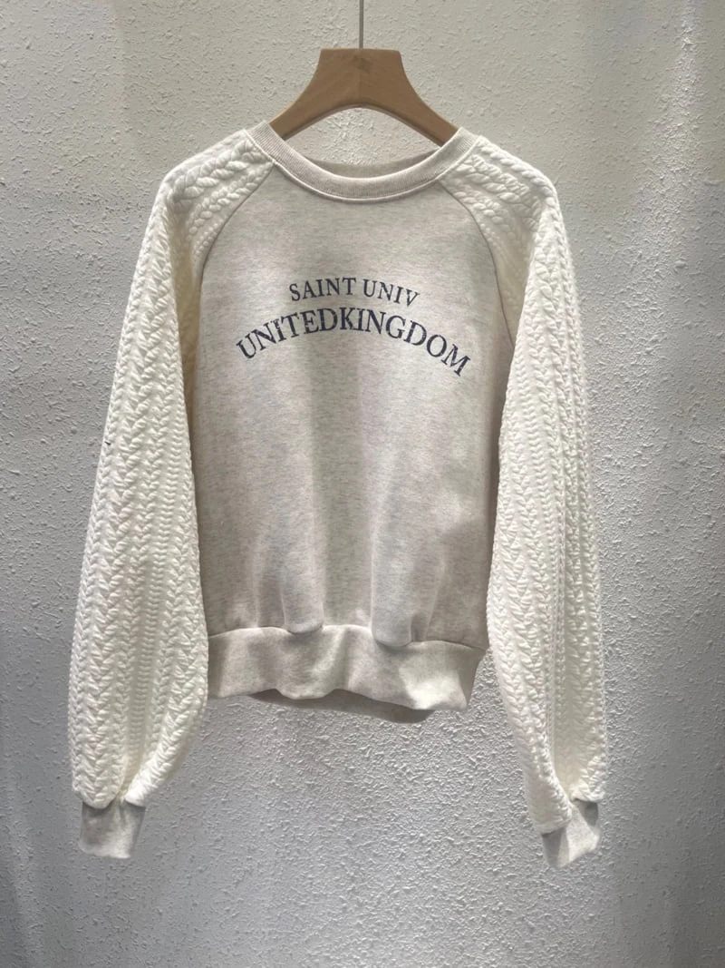 Another Plan - Korean Women Fashion - #womensfashion - Cable Knit Grand Sweatshirt