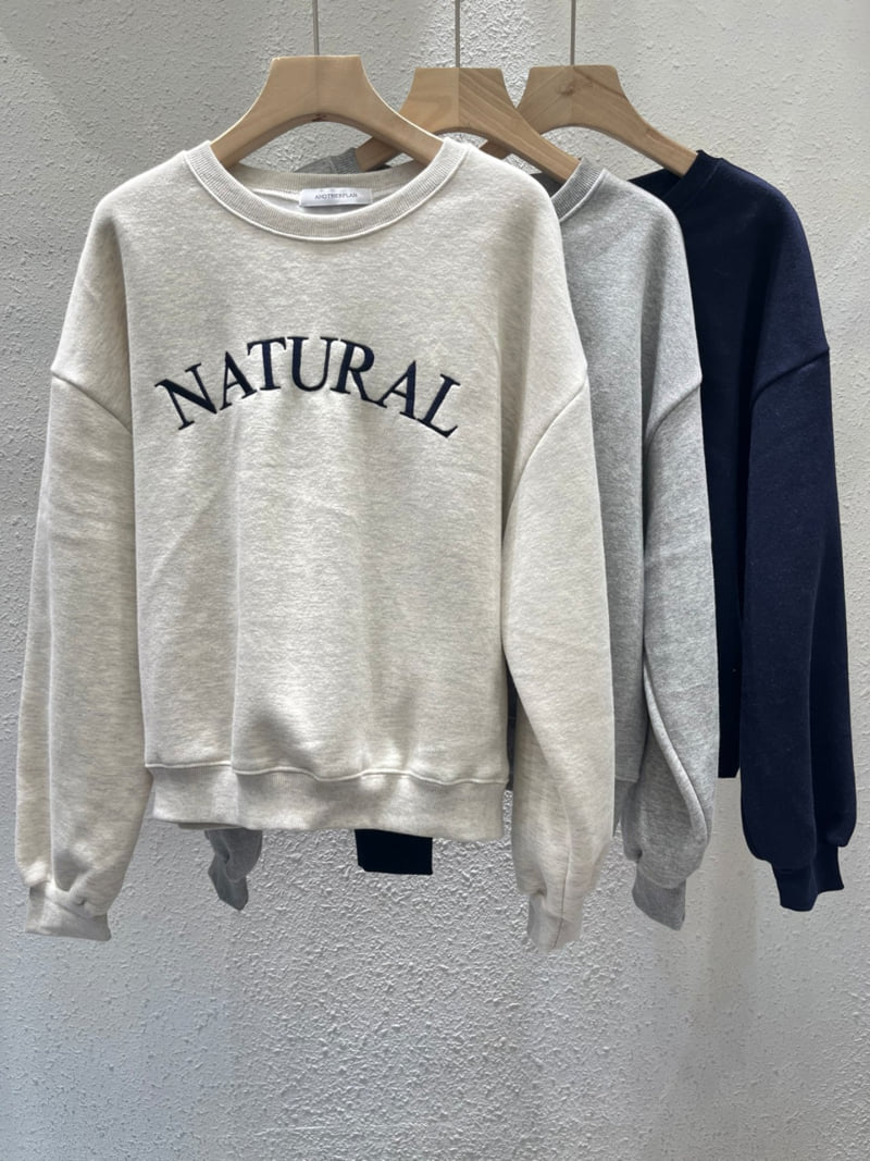 Another Plan - Korean Women Fashion - #womensfashion - Nature Soft Fleece Sweatshirt - 12