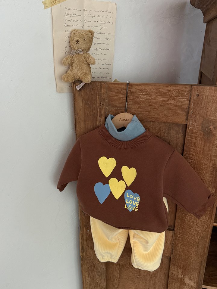 Aosta - Korean Baby Fashion - #babyboutique - Heart Sweatshirt - 8