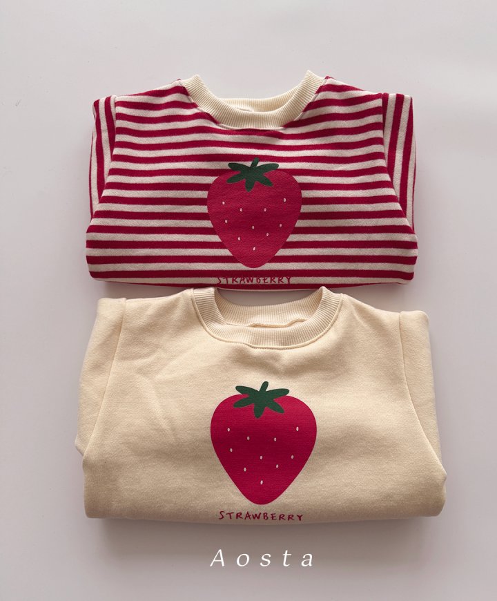 Aosta - Korean Baby Fashion - #babyboutique - Strawberry Sweatshirt - 2