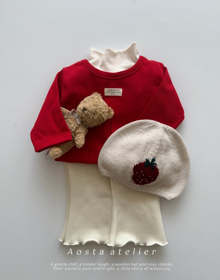 Aosta - Korean Baby Fashion - #babyboutique - Knit Strawberry Hat - 7