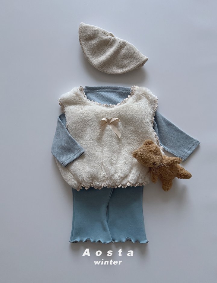Aosta - Korean Baby Fashion - #babyboutiqueclothing - Soft Ribbon Vest - 12