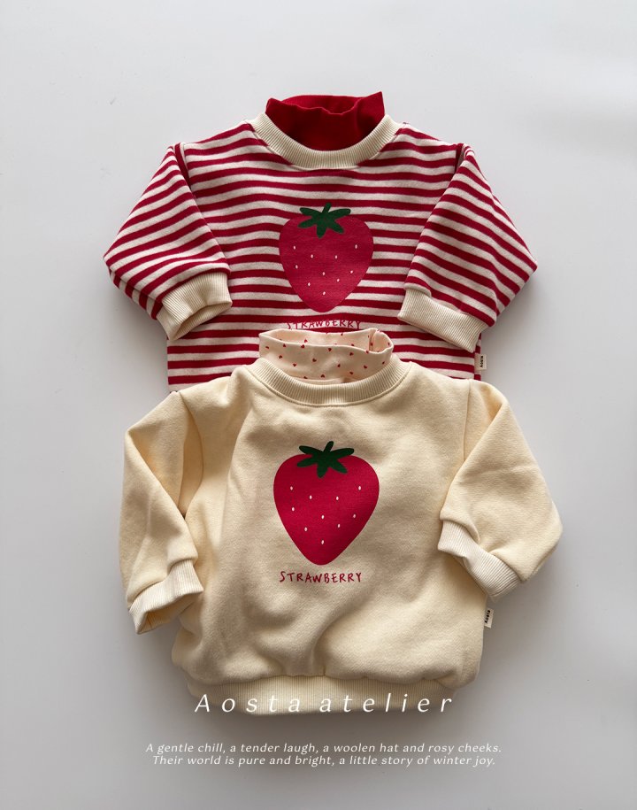 Aosta - Korean Baby Fashion - #babyboutiqueclothing - Strawberry Sweatshirt - 3