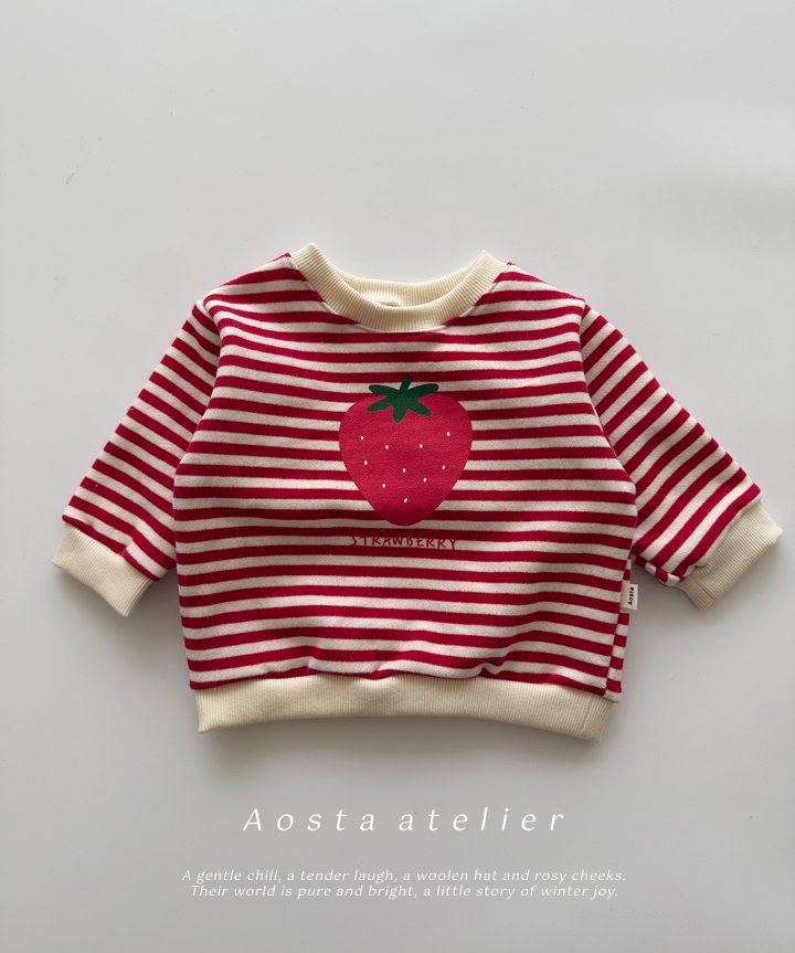 Aosta - Korean Baby Fashion - #babyboutiqueclothing - Strawberry Sweatshirt - 4