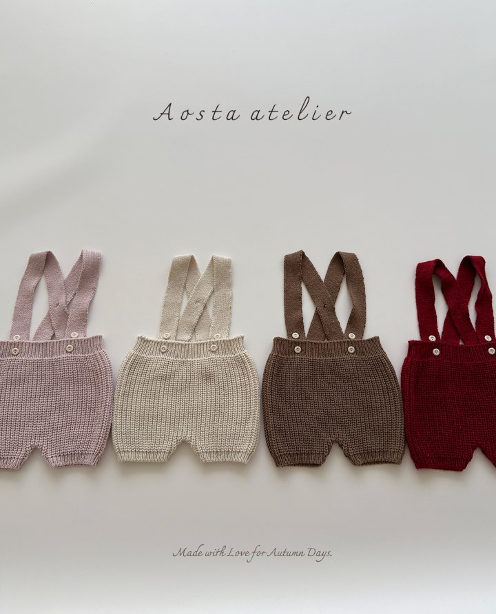 Aosta - Korean Baby Fashion - #babyclothing - Knit Overalls