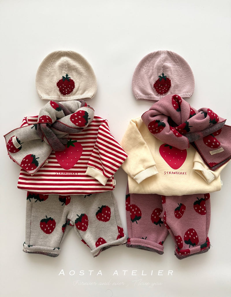 Aosta - Korean Baby Fashion - #babyclothing - Knit Strawberry Hat - 10