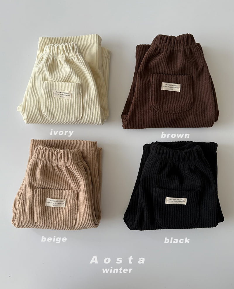 Aosta - Korean Baby Fashion - #babyclothing - Corduroy Pants