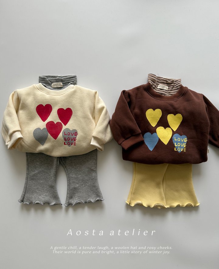 Aosta - Korean Baby Fashion - #babyfashion - Heart Sweatshirt - 12