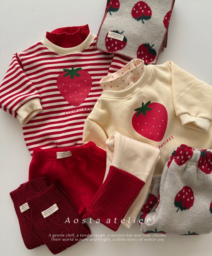 Aosta - Korean Baby Fashion - #babyfashion - Strawberry Sweatshirt - 5