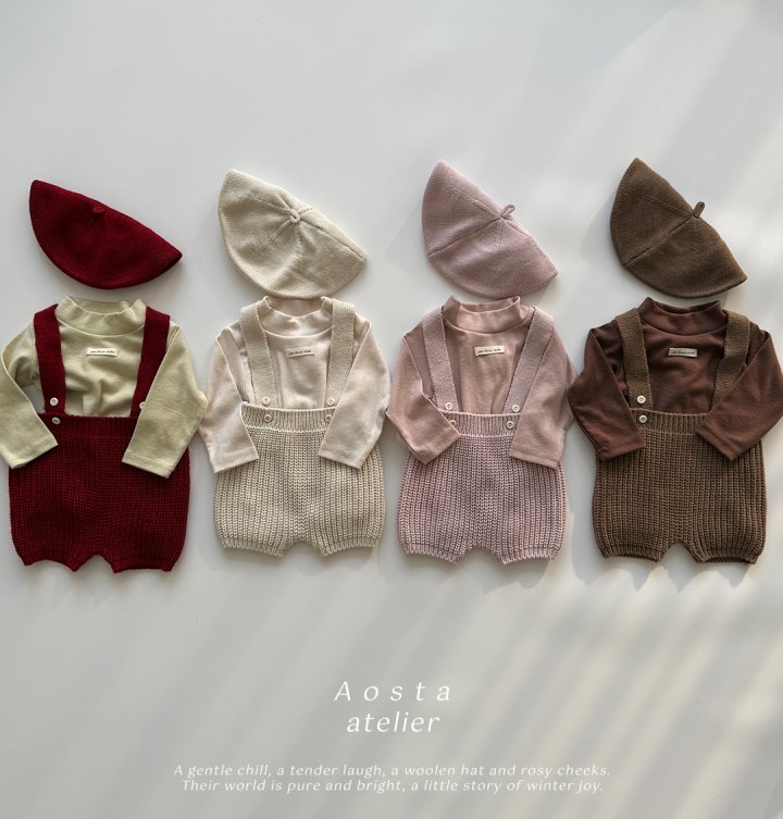Aosta - Korean Baby Fashion - #babyfashion - Knit Overalls - 2