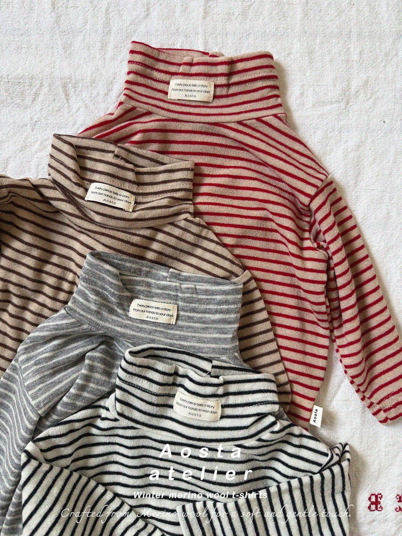 Aosta - Korean Baby Fashion - #babyfever - Wool Turtleneck Tee - 10