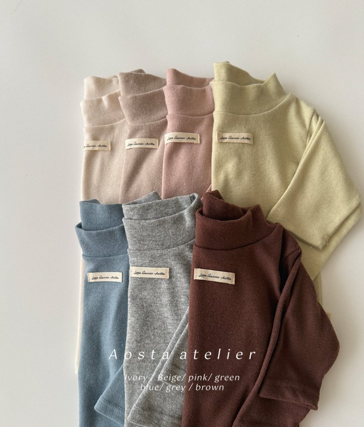 Aosta - Korean Baby Fashion - #babyfashion - Soft Turtleneck Tee - 4