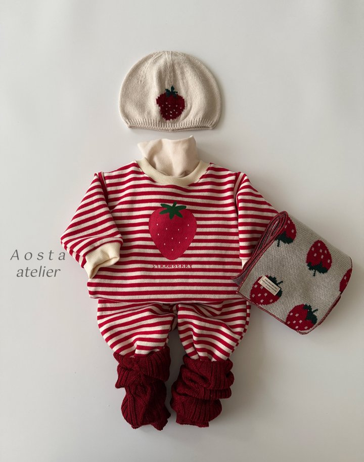 Aosta - Korean Baby Fashion - #babyfever - Strawberry Sweatshirt - 6