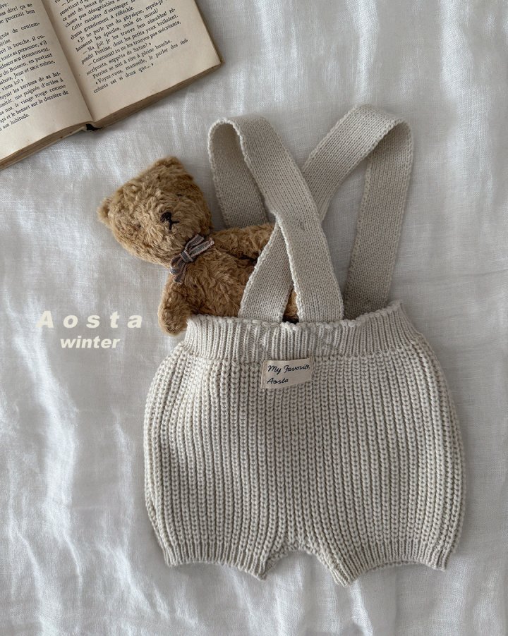 Aosta - Korean Baby Fashion - #babyfever - Knit Overalls - 3