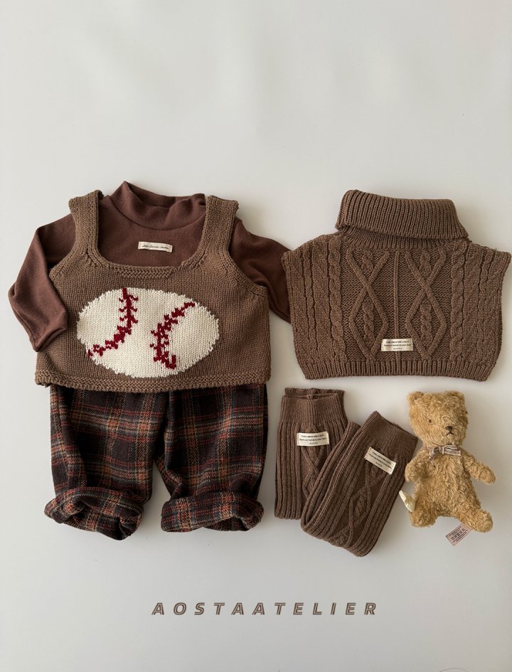 Aosta - Korean Baby Fashion - #babygirlfashion - Check Pants - 12