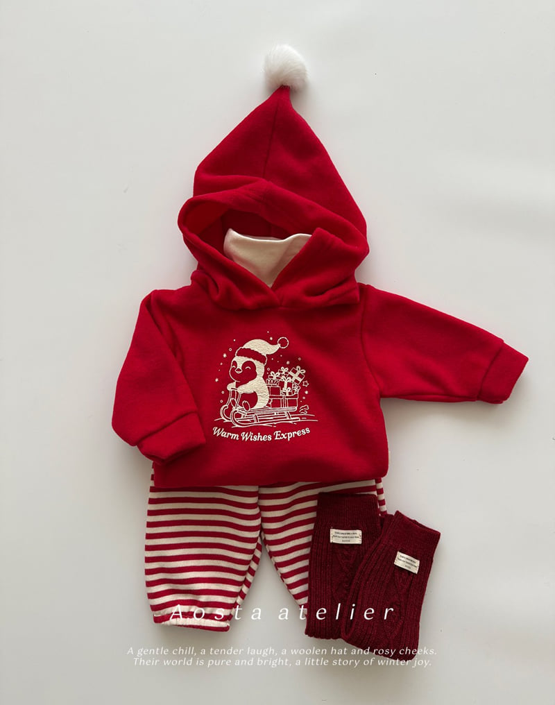 Aosta - Korean Baby Fashion - #babygirlfashion - Winter Penguin Hoodie - 8
