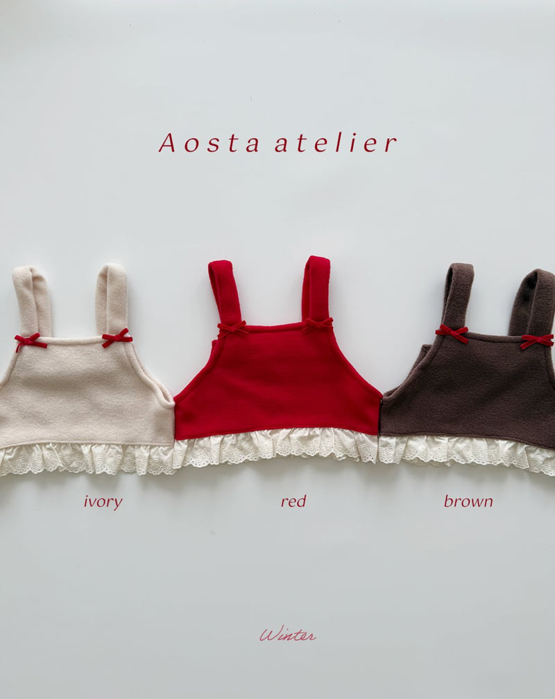 Aosta - Korean Baby Fashion - #babygirlfashion - Winter Ribbon Vest