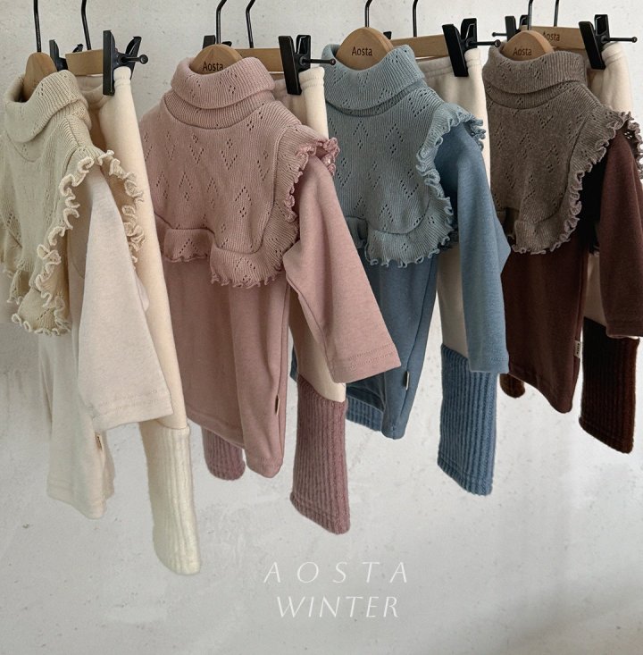 Aosta - Korean Baby Fashion - #babygirlfashion - L'été Frill Turtleneck - 3