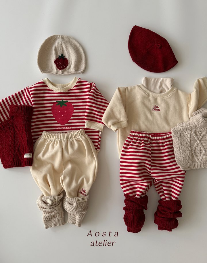 Aosta - Korean Baby Fashion - #babygirlfashion - Strawberry Sweatshirt - 7