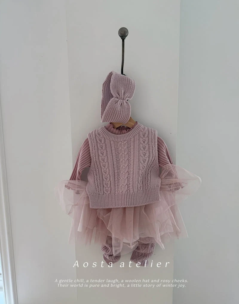 Aosta - Korean Baby Fashion - #babygirlfashion - Camellia One-piece - 7