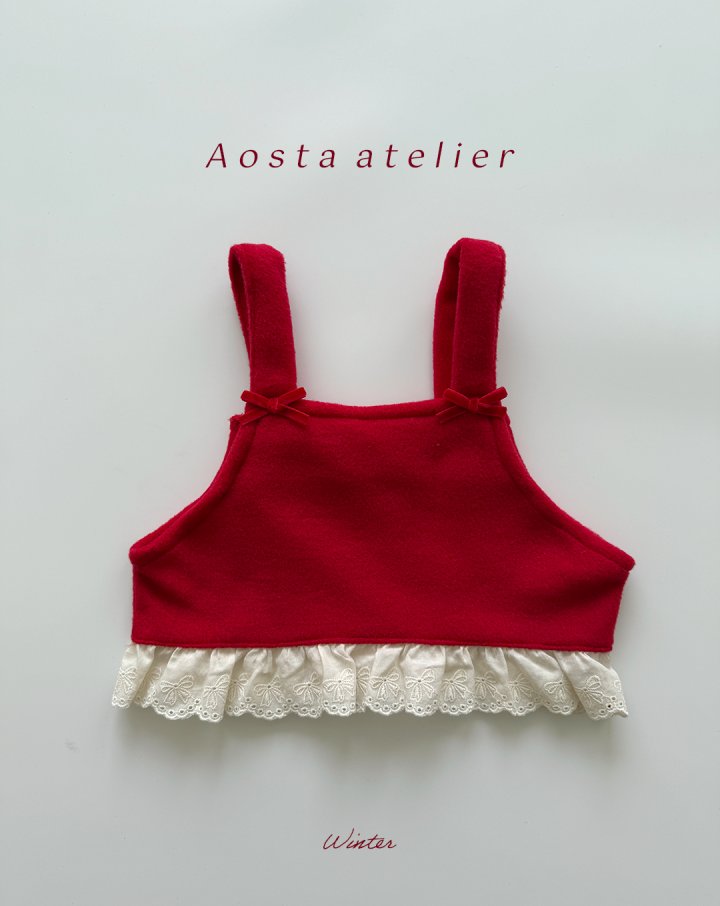 Aosta - Korean Baby Fashion - #babylifestyle - Winter Ribbon Vest - 2