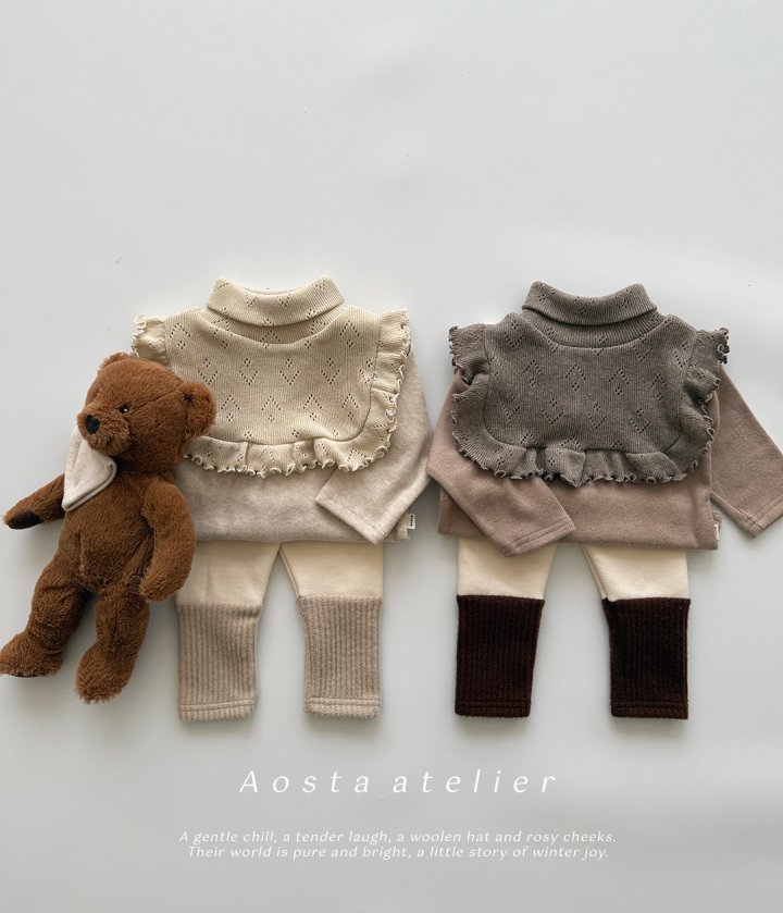 Aosta - Korean Baby Fashion - #babygirlfashion - L'été Frill Turtleneck - 4
